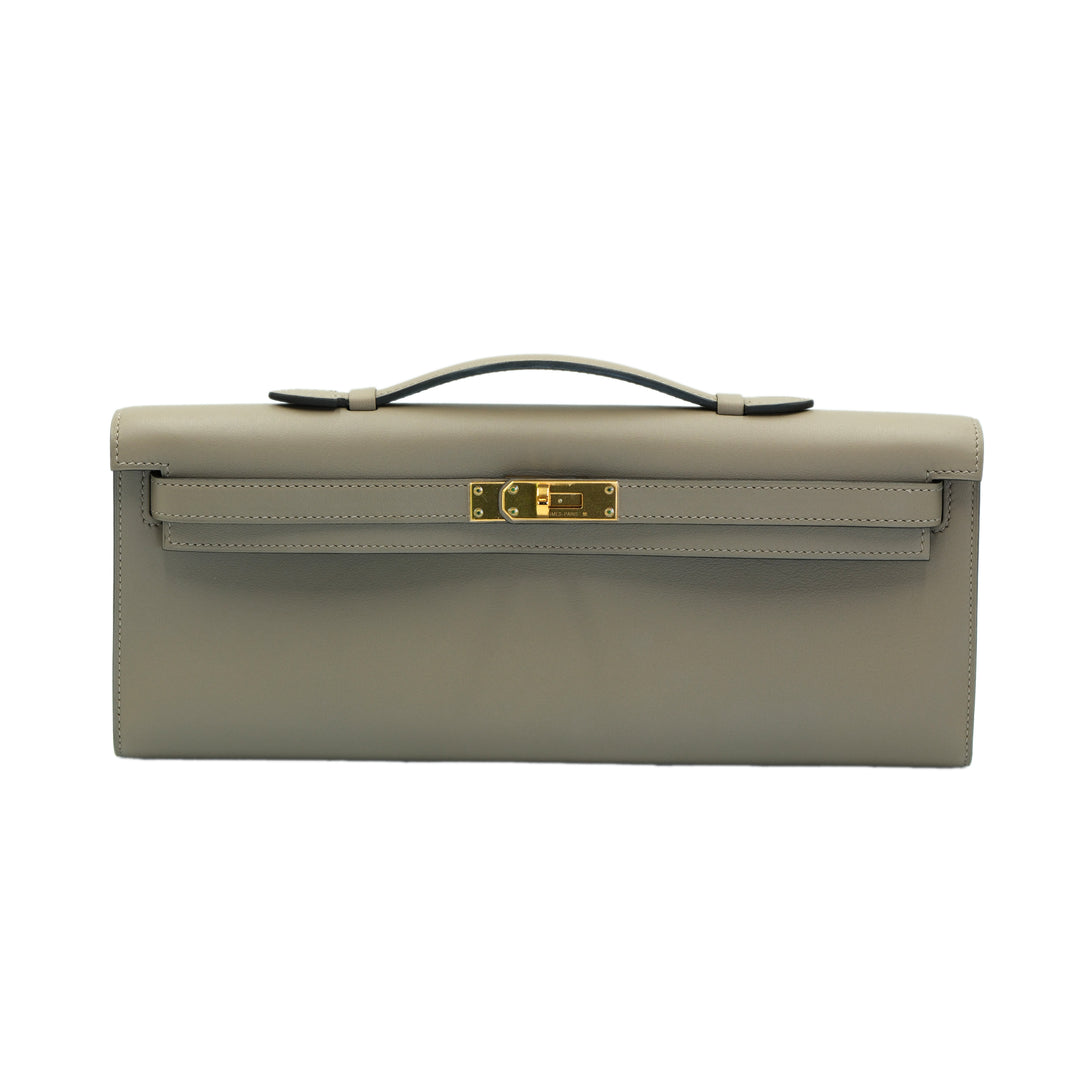 Hermes 2017 Kelly Cut Gris Asphalt Swift with Gold Hardware – East