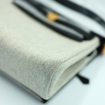 Hermes 2025 Herbag Zip 20 Mini Ecru-Noir and Noir H Canvas/Cowhide with Gold Hardware