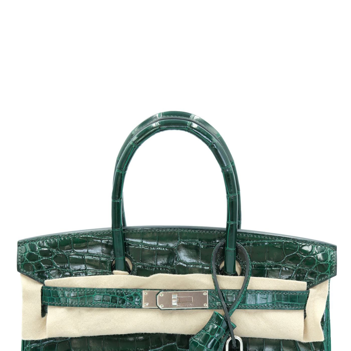 Hermes 2010 Birkin 30 Vert Fonce Shiny Niloticus Crocodile with Palladium Hardware