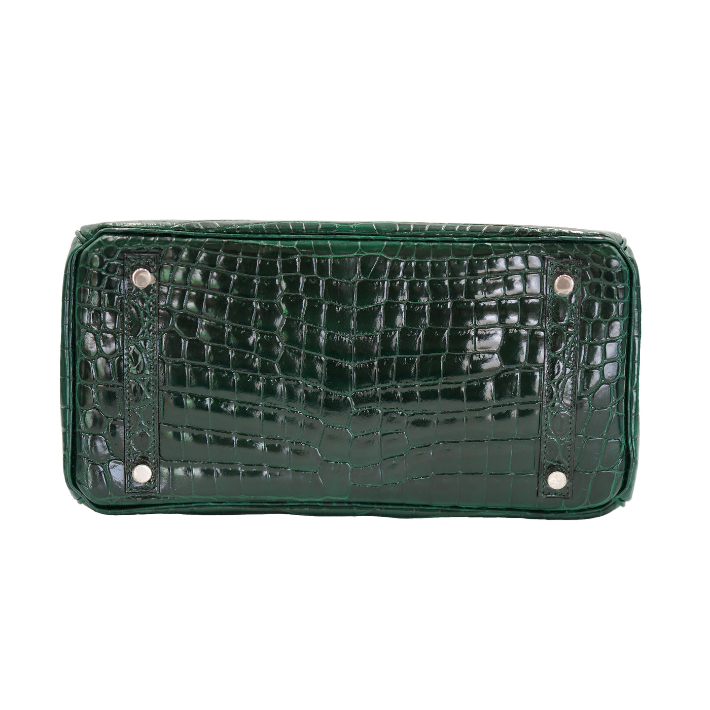 Hermes 2010 Birkin 30 Vert Fonce Shiny Niloticus Crocodile with Palladium Hardware