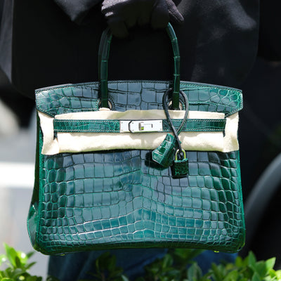 Hermes 2010 Birkin 30 Vert Fonce Shiny Niloticus Crocodile with Palladium Hardware