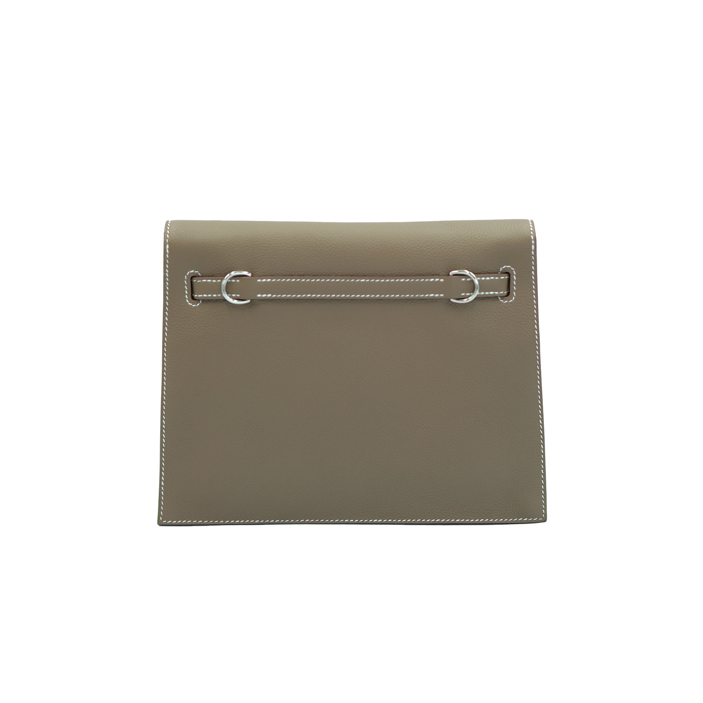 Hermes 2025 Kelly Danse Verso Etoupe/ Vert Fonce Evercolor with Palladium Hardware