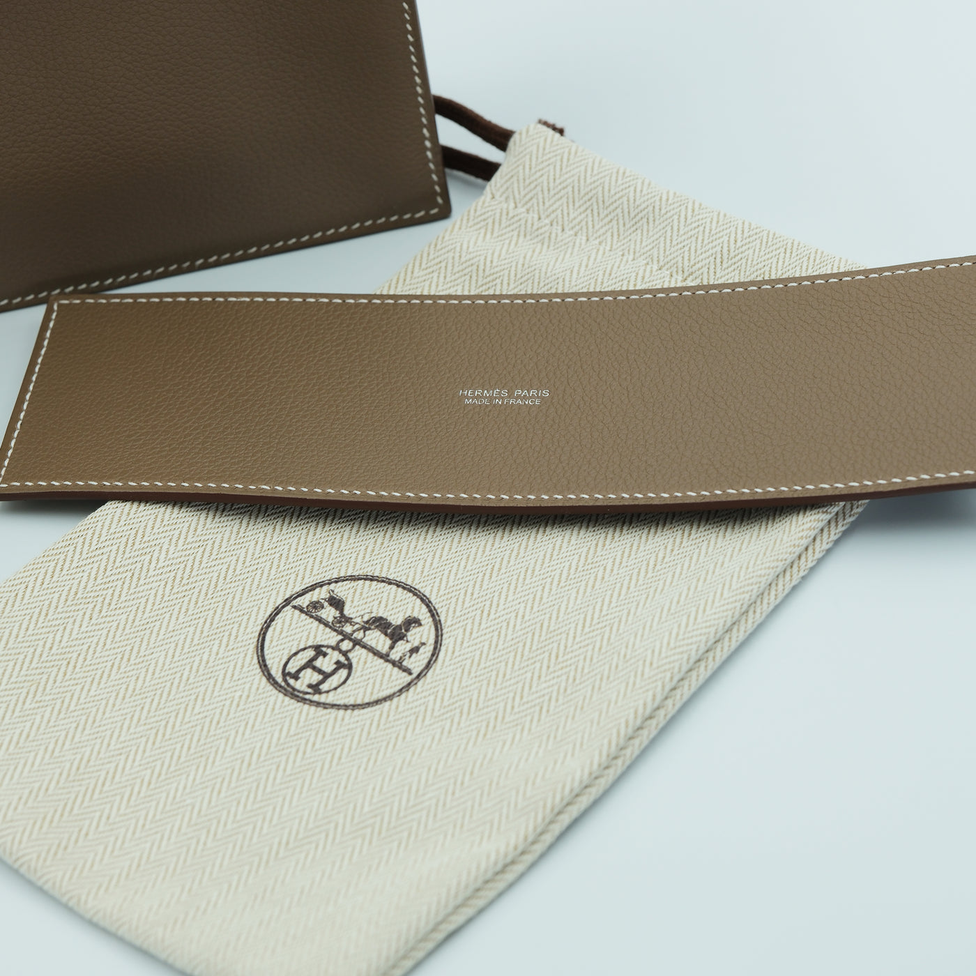 Hermes 2025 Kelly Danse Verso Etoupe/ Vert Fonce Evercolor with Palladium Hardware