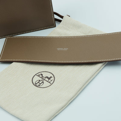 Hermes 2025 Kelly Danse Verso Etoupe/ Vert Fonce Evercolor with Palladium Hardware