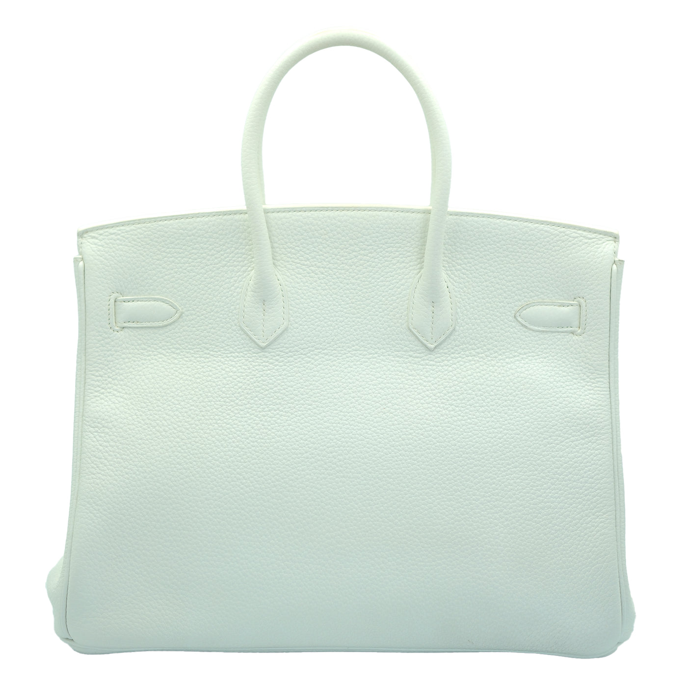 Hermes 2014 Birkin 35 White Clemence with Gold Hardware