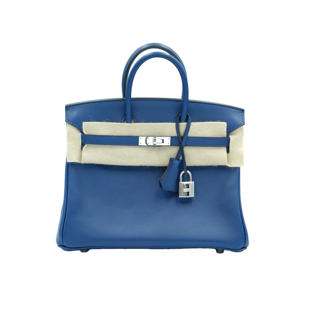 Hermes Birkin 25 Bleu Saphir Swift with Palladium Hardware – East