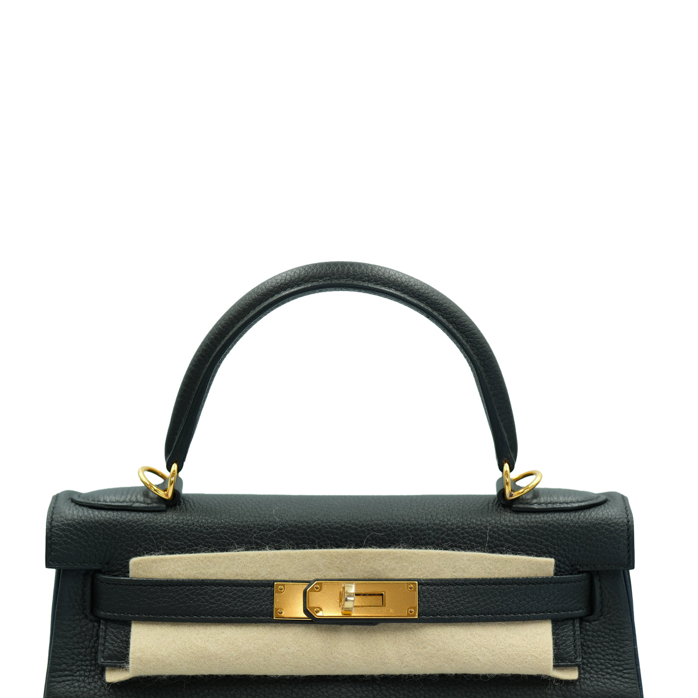 Hermes Kelly 28 Retourne Black Togo with Gold Hardware Special Order (HSS)