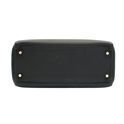 Hermes Kelly 28 Retourne Black Togo with Gold Hardware Special Order (HSS)