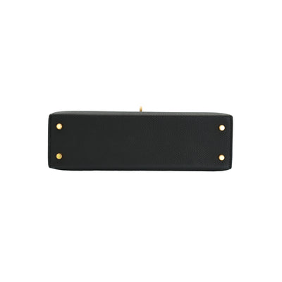 Hermes Mini Kelly Sellier 20 Noir Epsom with Gold Hardware