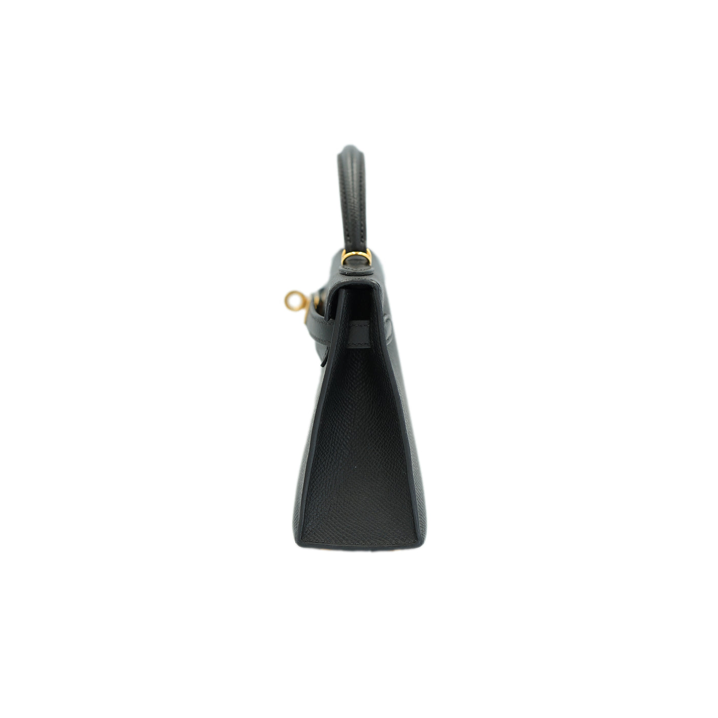 Hermes Mini Kelly Sellier 20 Noir Epsom with Gold Hardware