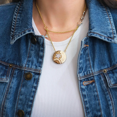 Nouvelle Bague 18K Yellow Gold Diamond Necklace