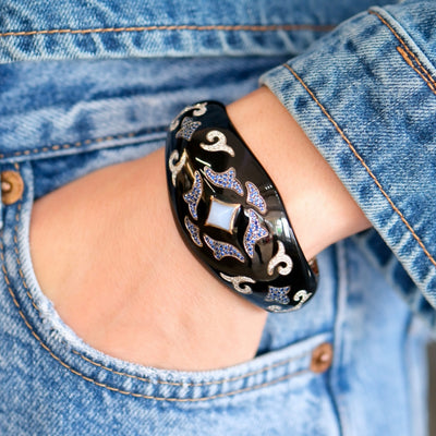 Nouvelle Bague 18K White Gold Diamond & Sapphire Bracelet
