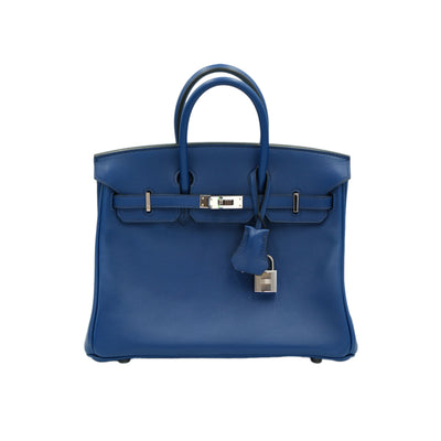 Hermes Birkin 25 Bleu Saphir Swift with Palladium Hardware
