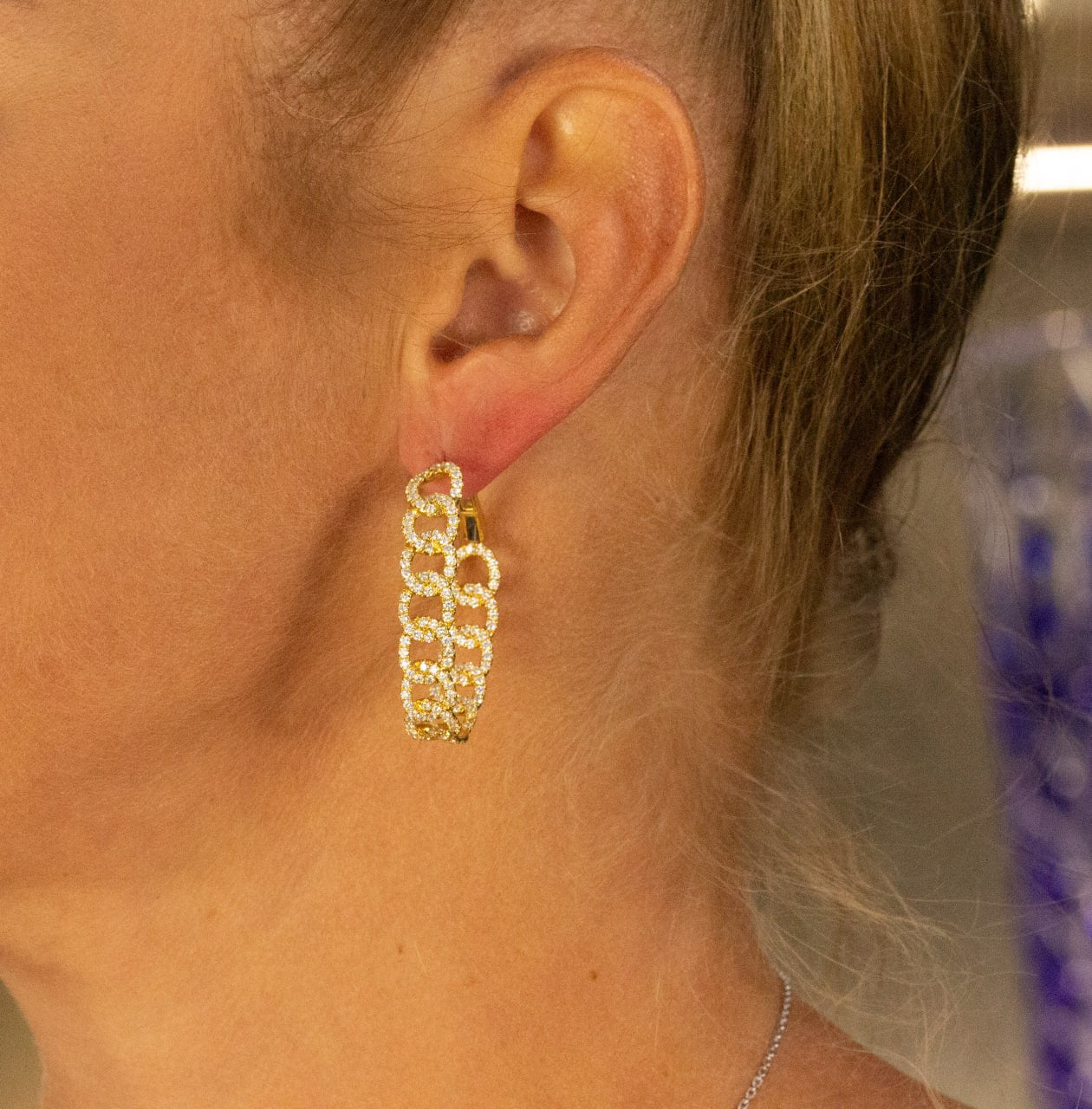 ECJ Collection 18K Yellow Gold Diamond Earrings 3.65ct. tw