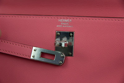 Hermes Kelly 25 Retourne Pink Azalee Swift Leather