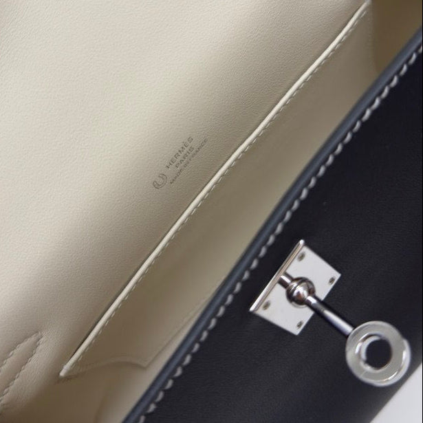 Hermes 2025 Kelly Mini Pochette Veau Swift Perso 00 with Palladium Hardware