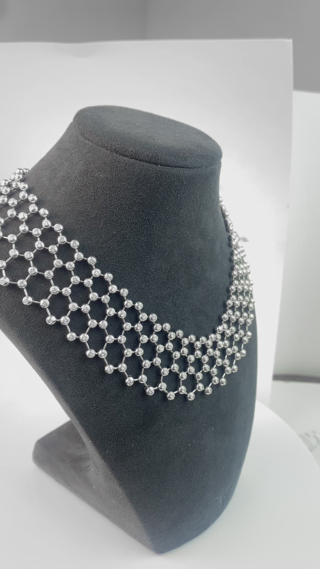Cartier 18K White Gold Diamond "Perles de Diamants" Necklace