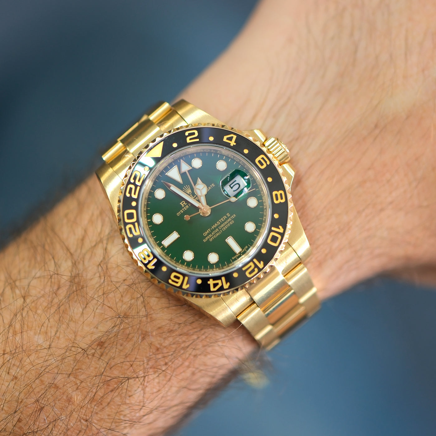 Gmt Rolex 116718 Ln 18k Gold Rolex GMT-Master II Anniversary