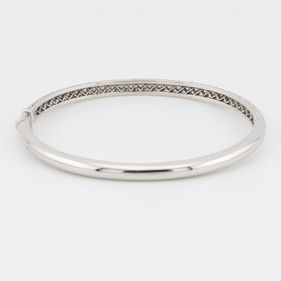 Tiffany & Co. Platinum Etoile 3 Row Pave Diamond Bangle