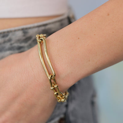Tiffany & Co. HardWear Elongated Link Bracelet in Yellow Gold