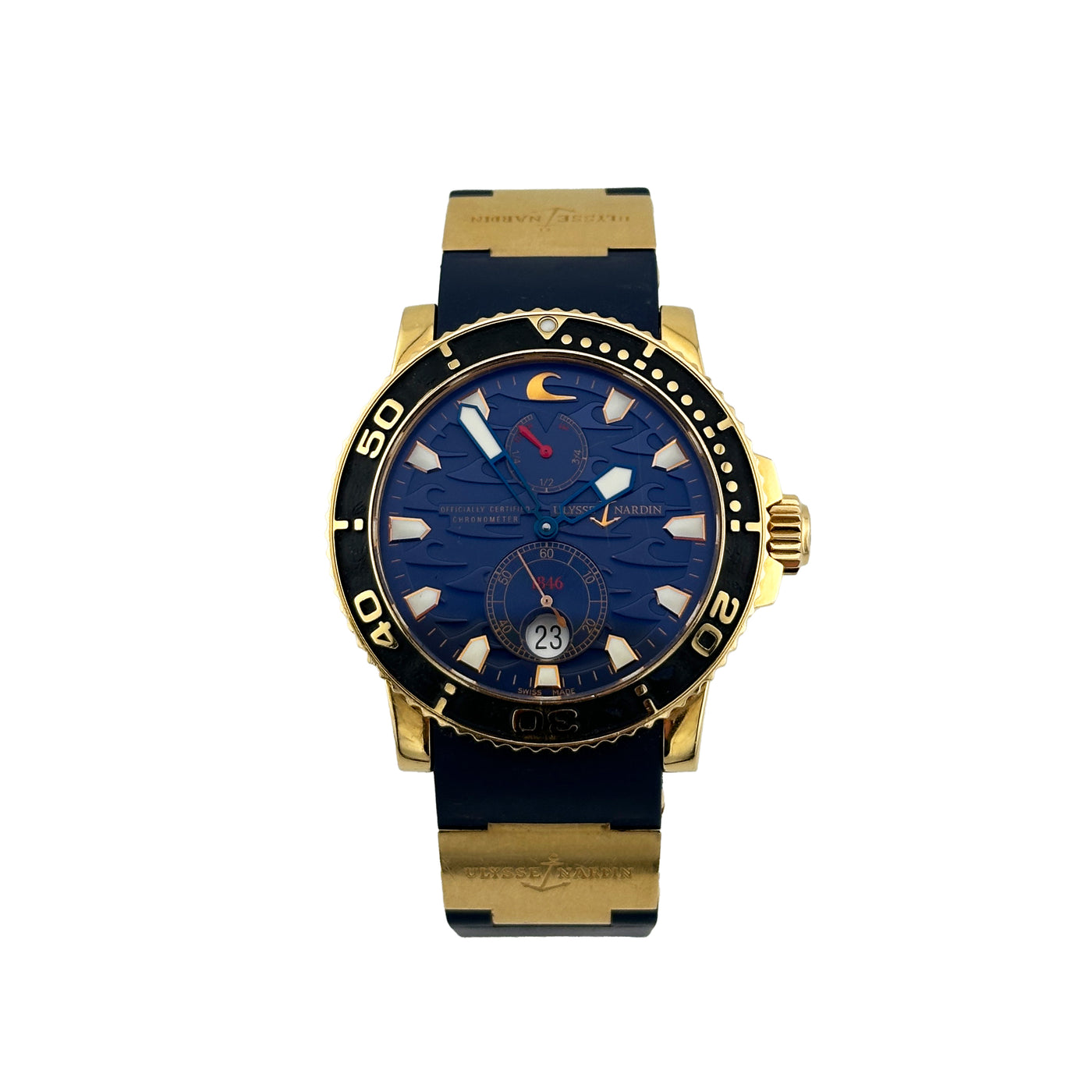 Ulysse Nardin Maxi Marine Diver Blue Surf Rose Gold