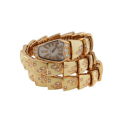 Bulgari Serpenti Tubogas 18K Rose Gold with Yellow Lacquered & Diamonds