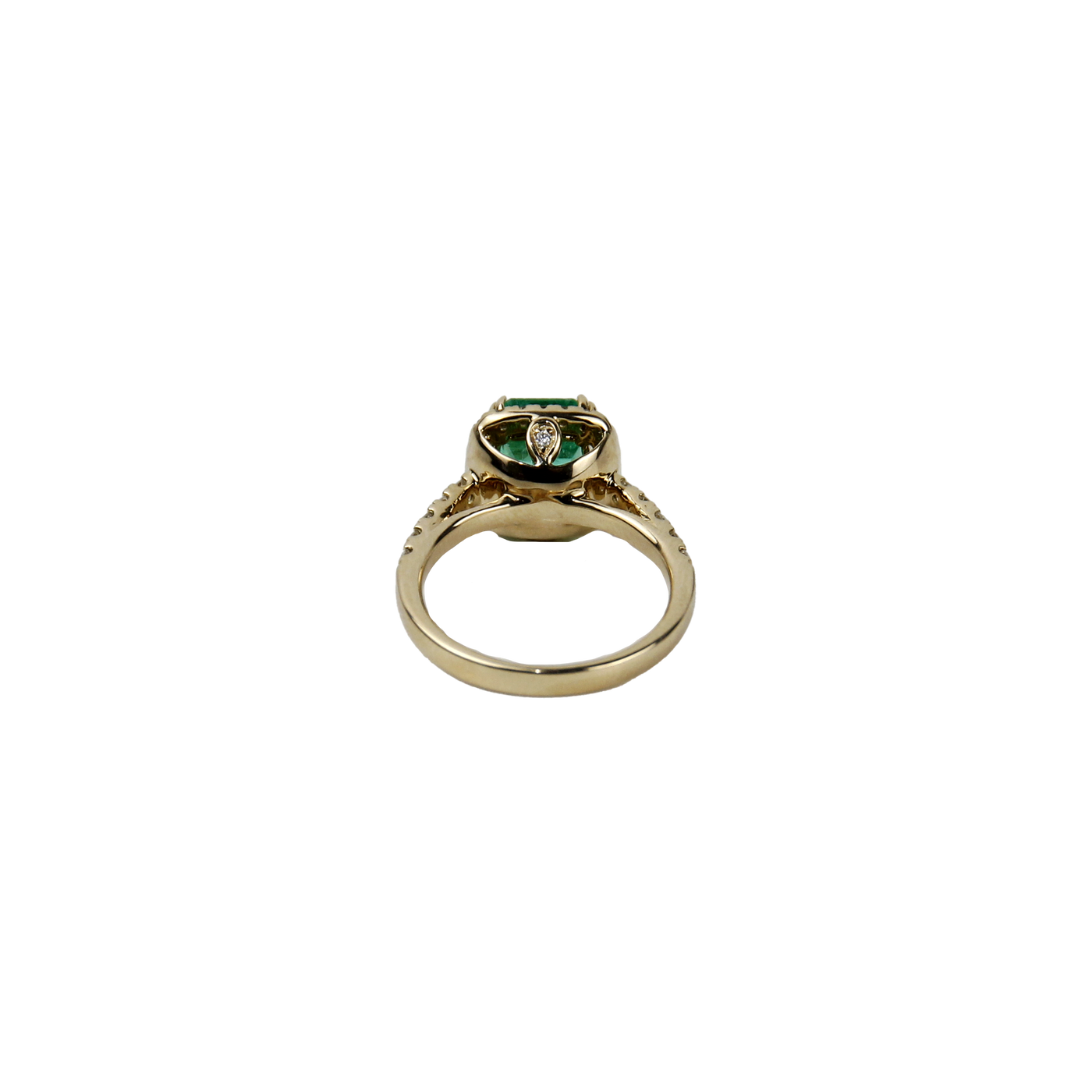 ECJ Collection 14K Yellow Gold Emerald & Diamond Ring