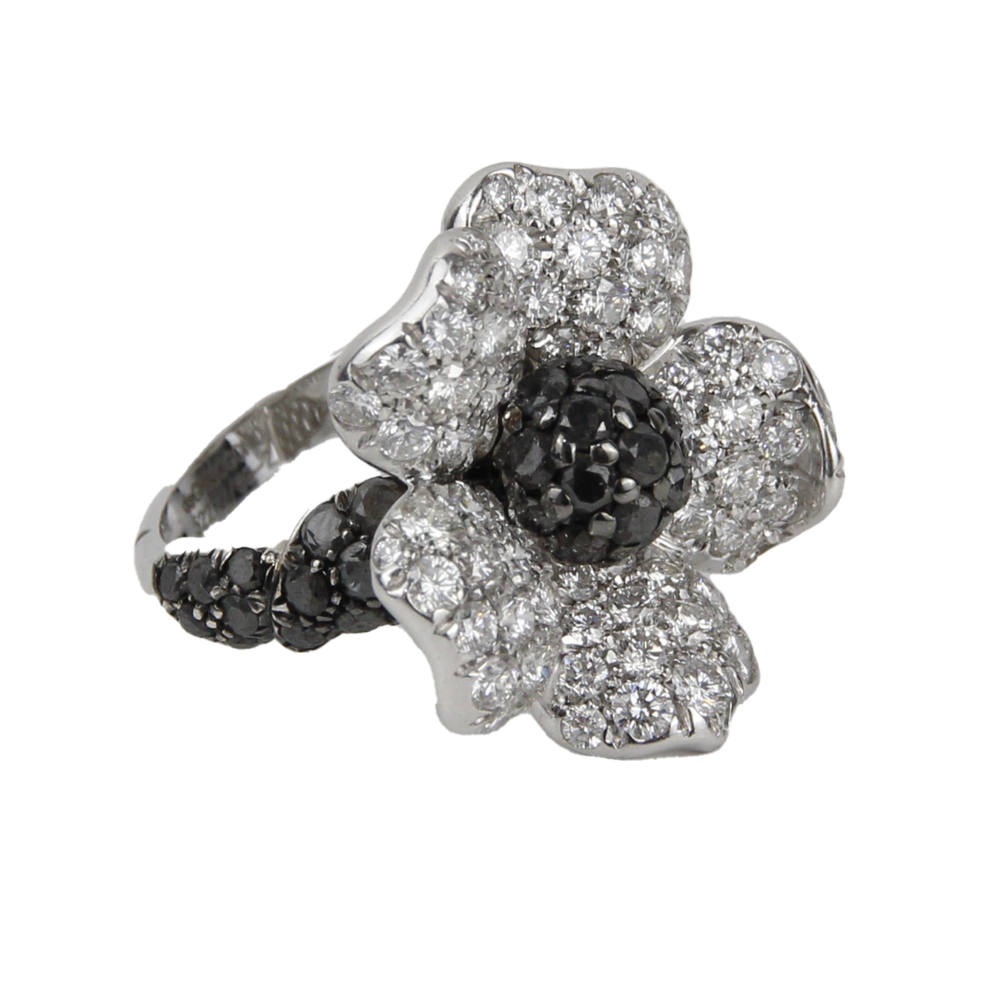 De Grisogono 18K White Gold Flower Diamond Ring