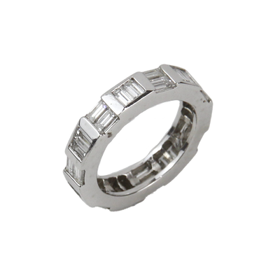 ECJ Collection Platinum Eternity Band 2.29ctw Diamond Ring