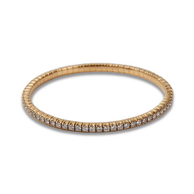 ECJ Collection 18K Rose Gold Diamond Flexible Bracelet 3.32ct. tw