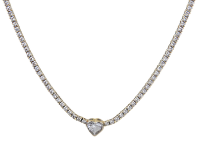 ECJ Collection 18K White Gold 1.62ctw & 0.50ct Diamond Tennis Necklace