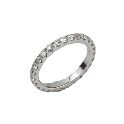 ECJ Collection Platinum Eternity Band 2.10ctw Diamond Ring