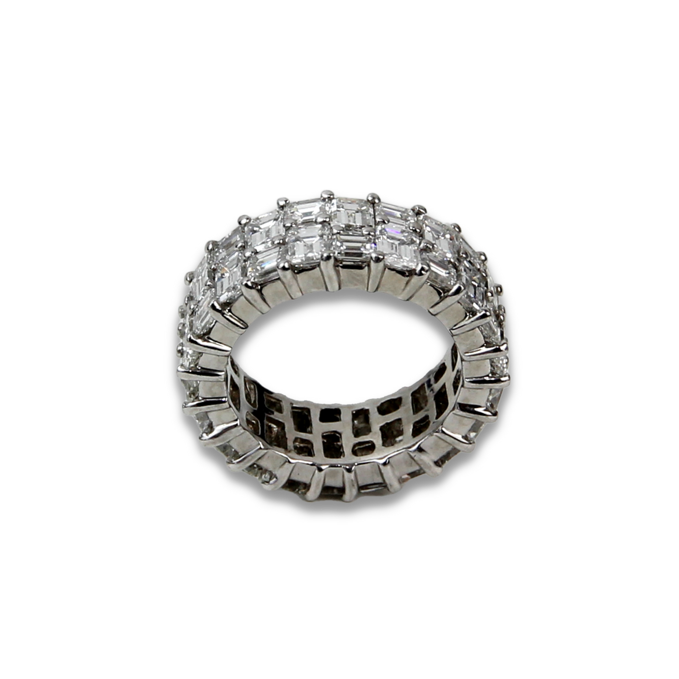 ECJ Collection Platinum Eternity Band 8.97ctw Diamond Ring