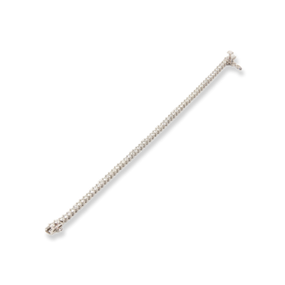 ECJ Collection 18K White Gold 3.61ctw Diamond Tennis Bracelet