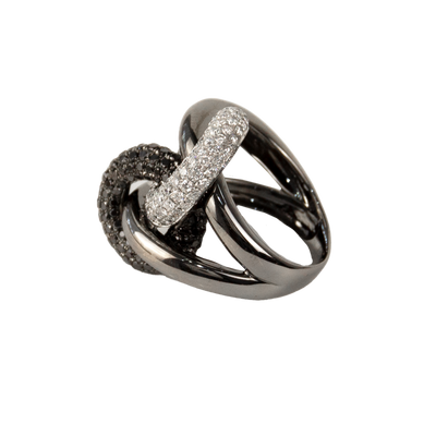 ECJ Collection 18K White Gold 4.23ctw Diamond Loop Ring
