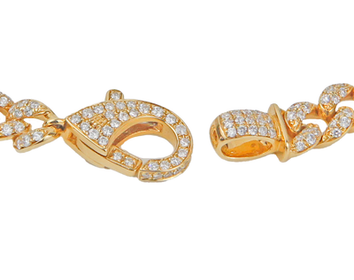 ECJ Collection 18K Yellow Gold 2.17ctw Diamond Cuban Link Bracelet