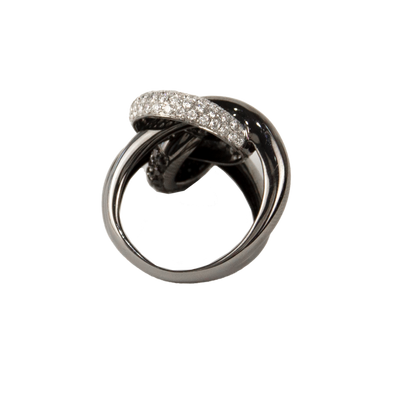 ECJ Collection 18K White Gold 4.23ctw Diamond Loop Ring