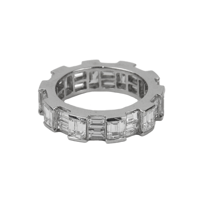 ECJ Collection Platinum Eternity Band 5.68ctw Diamond Ring