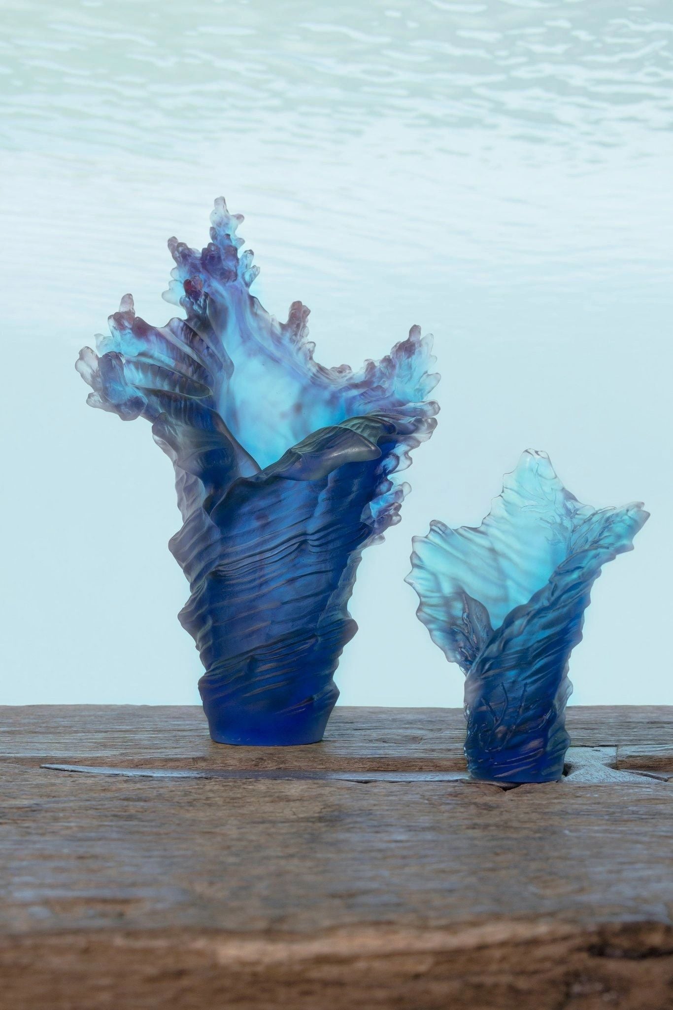 Daum Coral Sea Vase, Medium