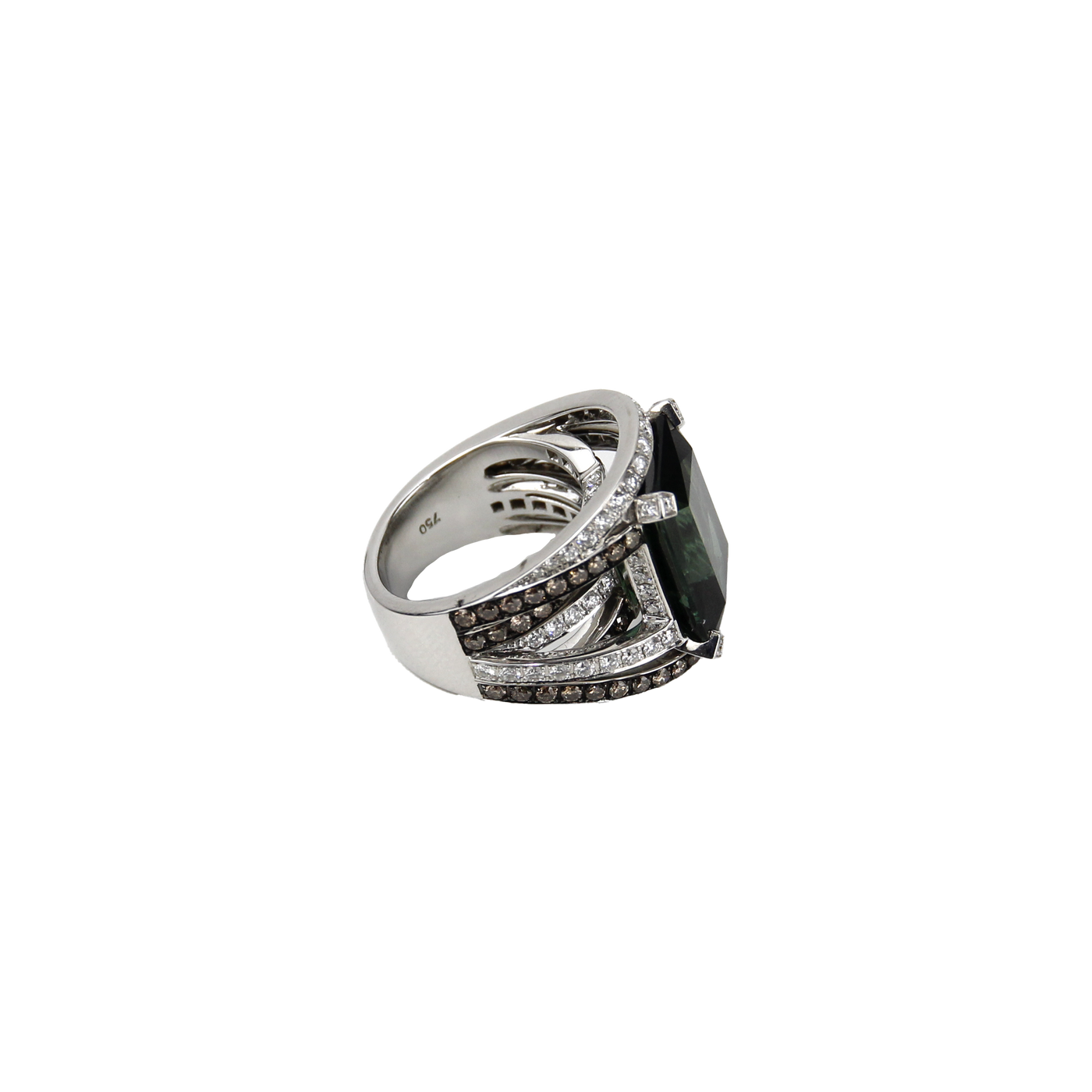 ECJ Collection 18K White Gold 10.00ctw Tourmaline Ring