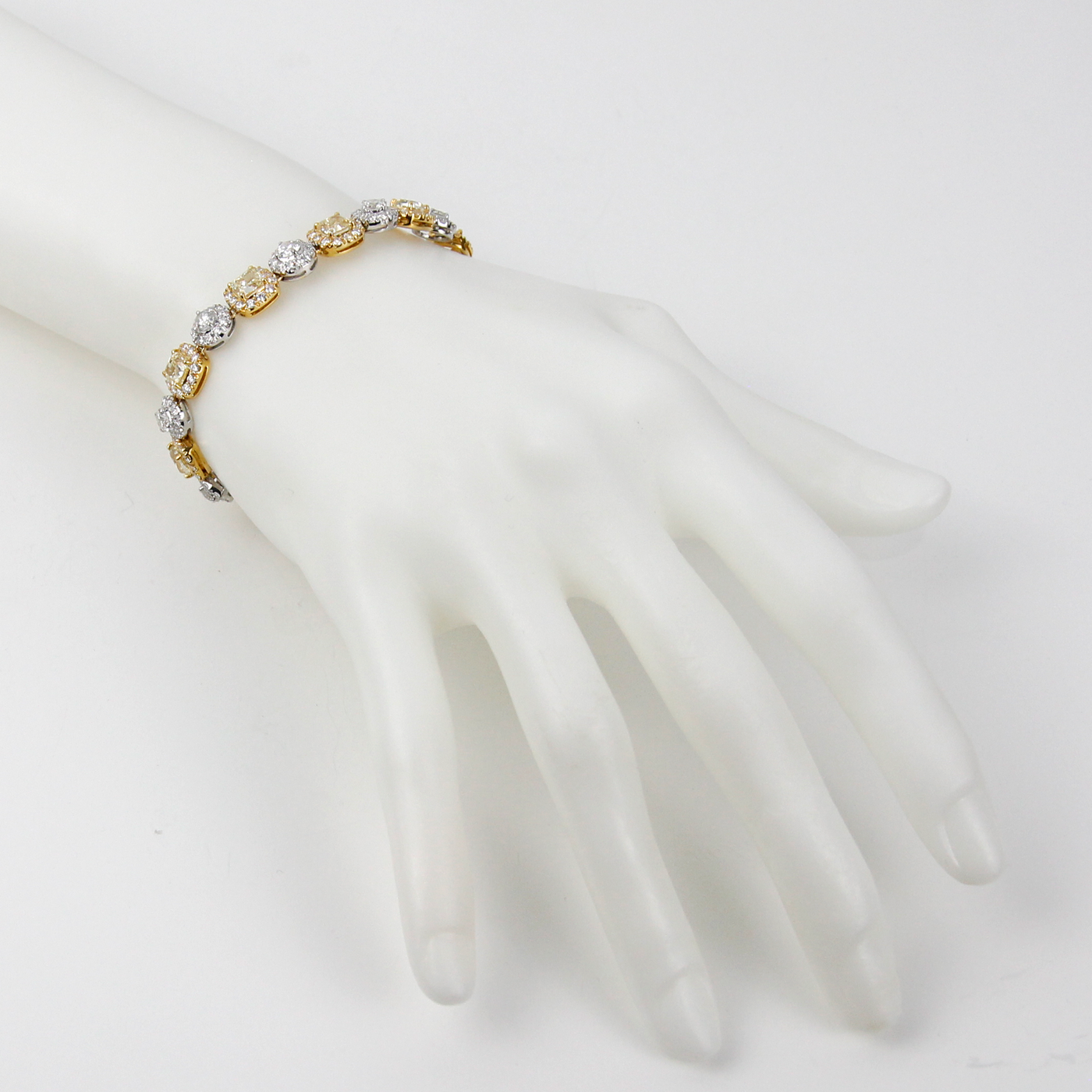 ECJ Collection 18K Gold Two-Tone Diamond Bracelet