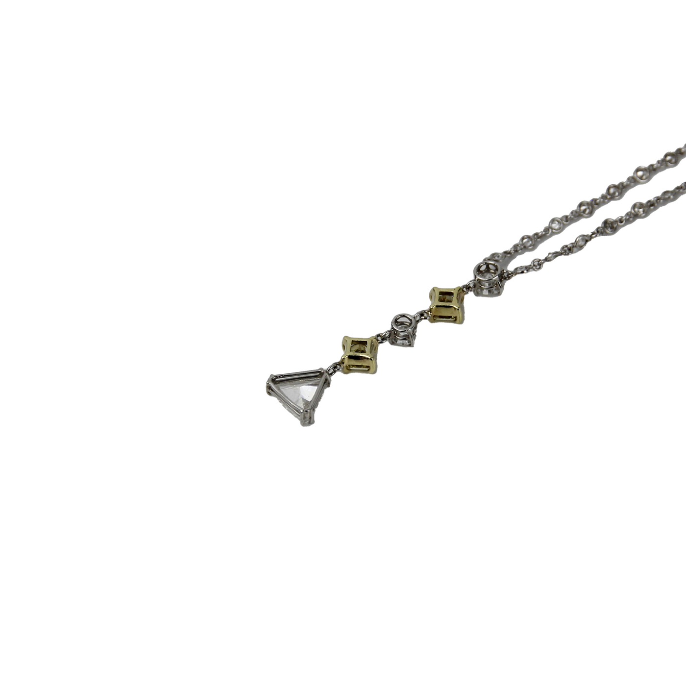 ECJ Collection 18K White Gold Diamond GIA Yard Necklace