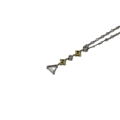 ECJ Collection 18K White Gold Diamond GIA Yard Necklace