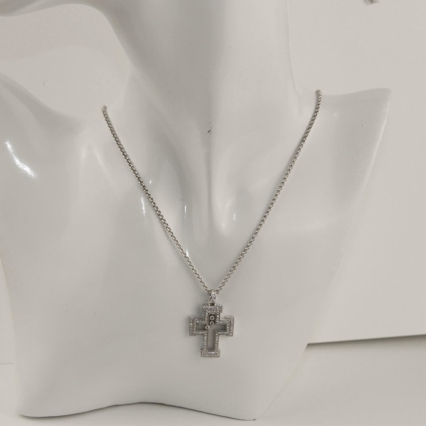 Chopard "Happy Diamonds" Cross Pendant Necklace