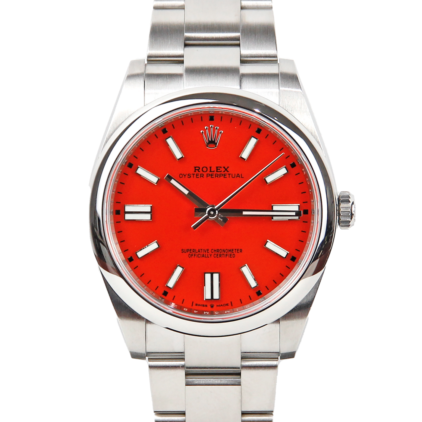 Rolex Oyster Perpetual Red Dial 124300