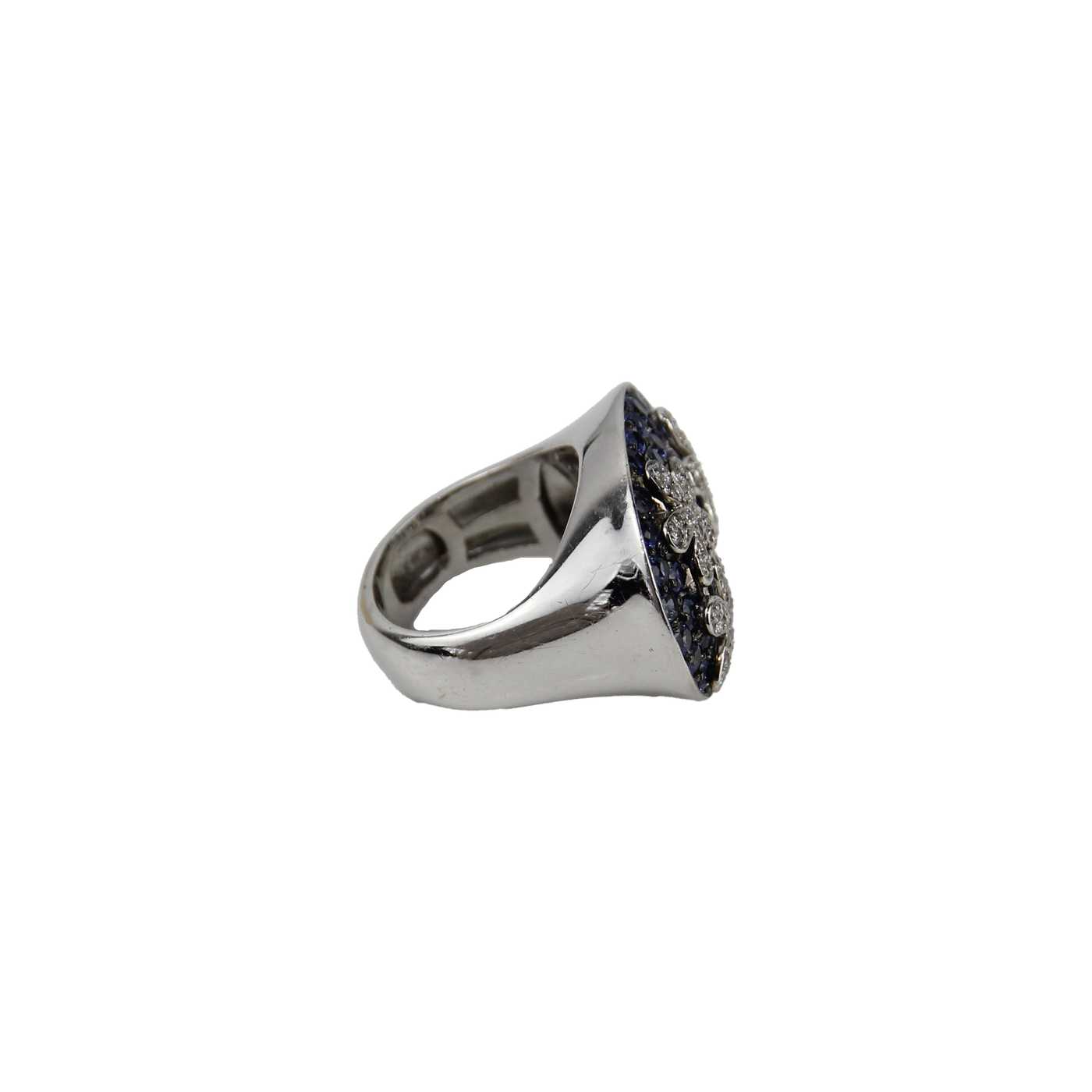 ECJ Collection 18K White Gold Diamond & Sapphire Ring