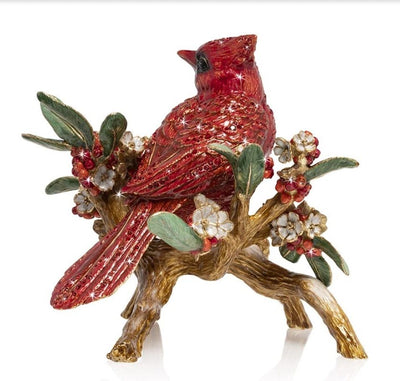 Jay Strongwater Cardinal on Branch Figurine - ecjmiami