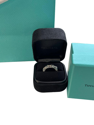 Tiffany & Co Schlumberger Sixteen Stone 1.14 Carat Platinum Round Diamond Ring