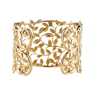 Tiffany & Co Paloma Picasso Olive Leaf Cuff 18K Gold Medium Size Bracelet