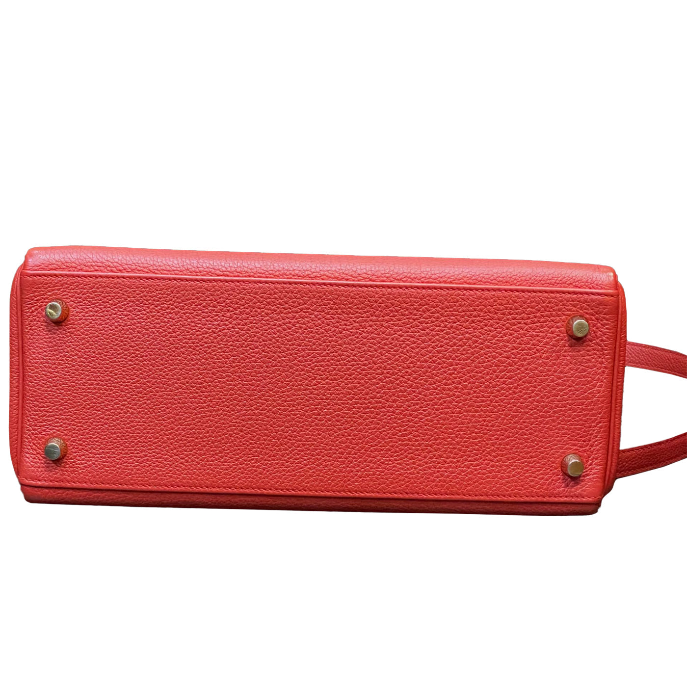 Hermes Kelly Handbag Leather Rouge Grenat Evercolor with Gold Hardware 28